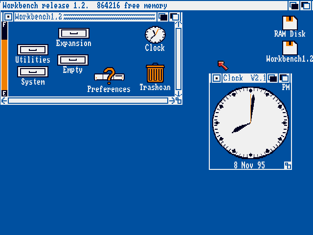 Amiga Workbench v1.2 screen