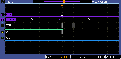 switch debouncer, STRB detail